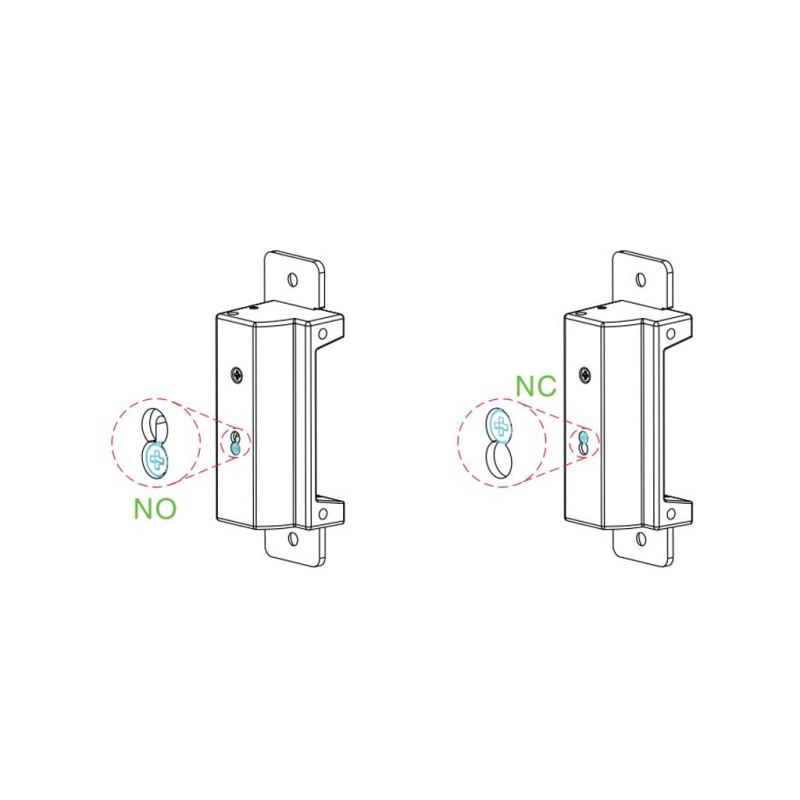 YLI YS138S - Cerradura eléctrica estándar americano / Con señal ajustable NO /  NC / Uso rudo / 12 VDC image 2