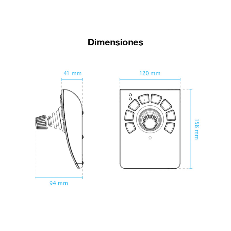 VIVOTEK AJ001 - JOYSTICK Para camaras IP PTZ VIVOTEK / 8 Teclas flexibles / WINDOWS 7 / 8 / 10 / INTERFAZ  USB / Compatible con software VAST /  USB 5 VDC A 100 MA image 3