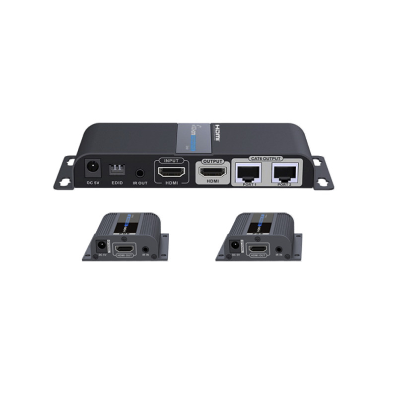 SAXXON LKV712PRO- Kit extensor HDMI de 2 Puertos/ Hasta 40 metros/ CAT6/ 6A/ 7/ Resolucion 1080p/ loop HDMI/ Transmisor IR/ Plug and play image 2