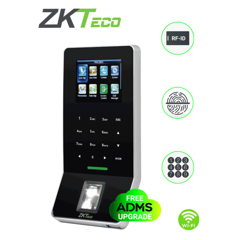ZKTECO F22ID - Control de Acceso y Asistencia / 3000 Huellas / 5000 Tarjetas  ID / Teclado Táctil / Sensor de Huella SILK ID / Conexión TCPIP / WiFi / ADMS Gratis / Compatible con Biotime PRO / image 2