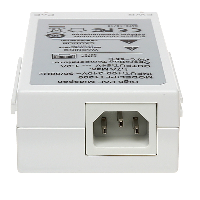 DAHUA PFT1200 - Inyector Hi-Poe Midspan Gigabit/ Soporta PoE/PoE+/ Soporta Hi-PoE 60 Watts para PTZ/ Indicadores Led de Status/ Funciona con Extensor: PFT1300 para conexión en Cascada/ Instalación en Pared/  image 5