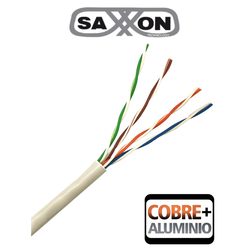 SAXXON OUTP5ECCA305BC - Bobina de Cable UTP Cat5e/ 305 Metros/ CCA/ Color Blanco/ Uso Interior/ Cert ISO9001/ UL 444/ RoSH/ ANSI/ TIA/ EI-568B image 3