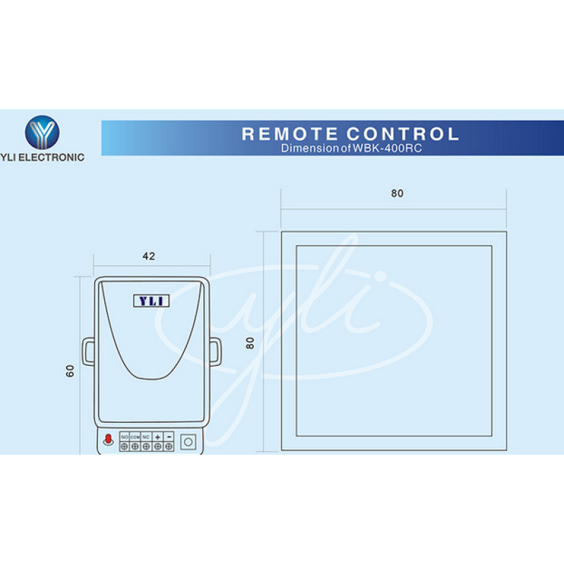 YLI WBK400RC - Botón inalámbrico de pared con relevador para control de acceso image 3