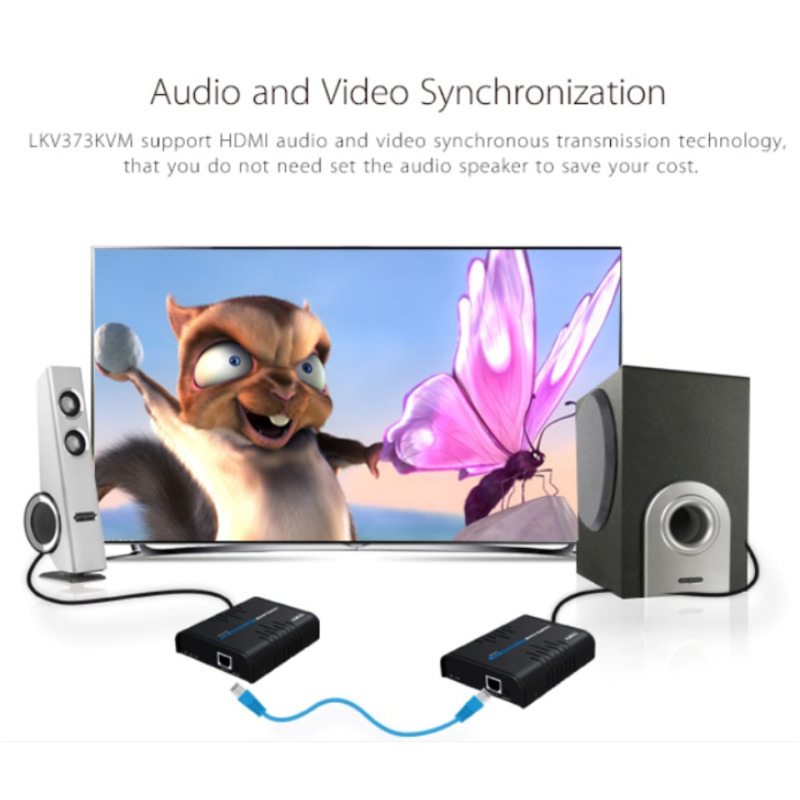 SAXXON LKV373KVM- Kit extensor HDMI KVM sobre IP/ Punto a punto/ Resolucion  1080p/ Hasta 120 metros/ CAT 5E/ 6/ 30 HZ / 2 Puertos  USB 2.0 / Teclado / Raton / 5 VCD / Plug and play image 9