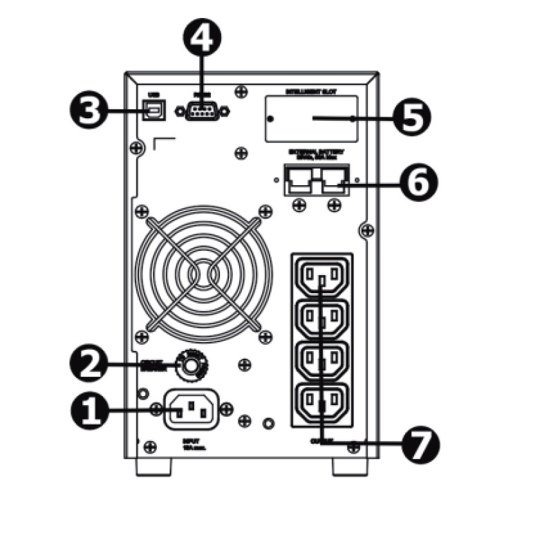 CDP UPO11-1 AX- UPS Online de 1 KVA/ 900 Watts/ 4 Terminales de las cuales 2 son programables/ Pantalla LCD/ Entrada para banco de baterías/ Respaldo 6 minutos carga completa #GOL #SUCURSALES image 4