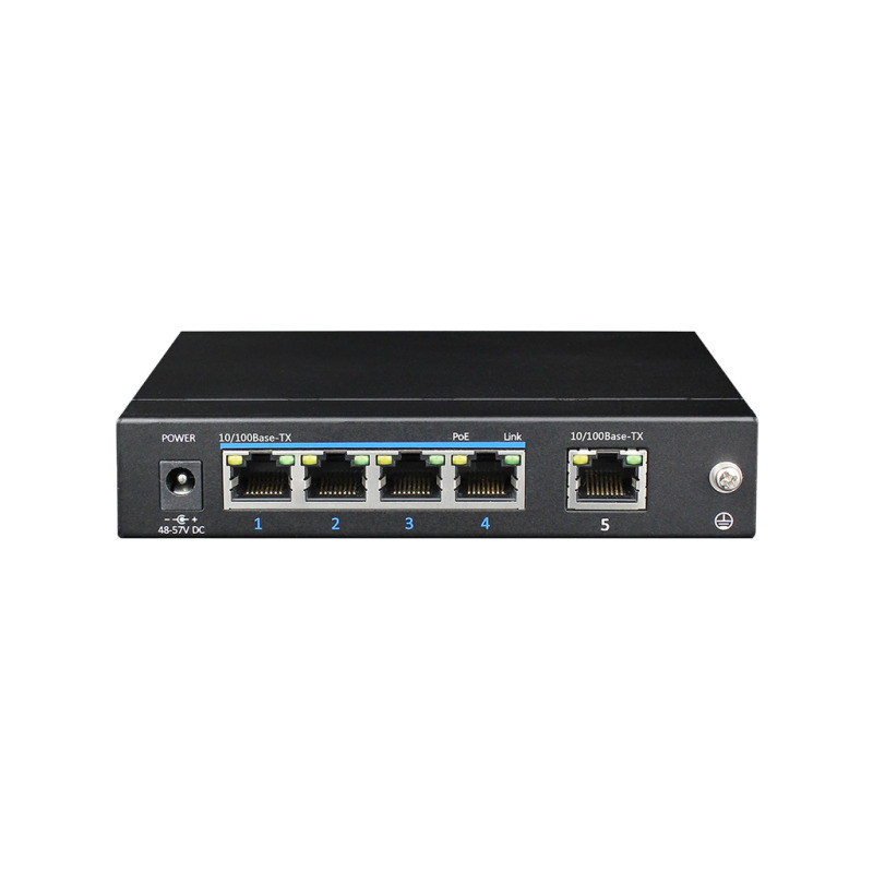 UTEPO UTP3SW0401TP60 - Switch  PoE de 5 Puertos Fast Ethernet/ 4 Puertos  PoE/ 60  Watts Totales/ 1 Puerto Uplink/ Estándares  802.3af & at / Conexión hasta 250m en Modo CCTV/ No administrable #BUENFIN image 2