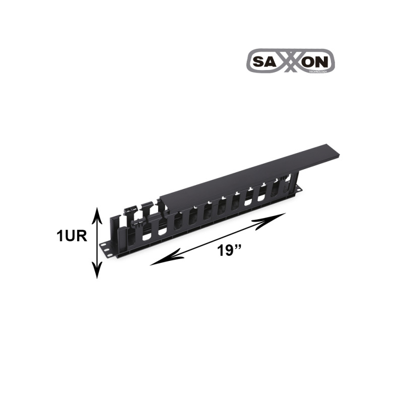 SAXXON J6068 - Organizador de cable horizontal para rack / Un lado / Plastico / 1U image 3