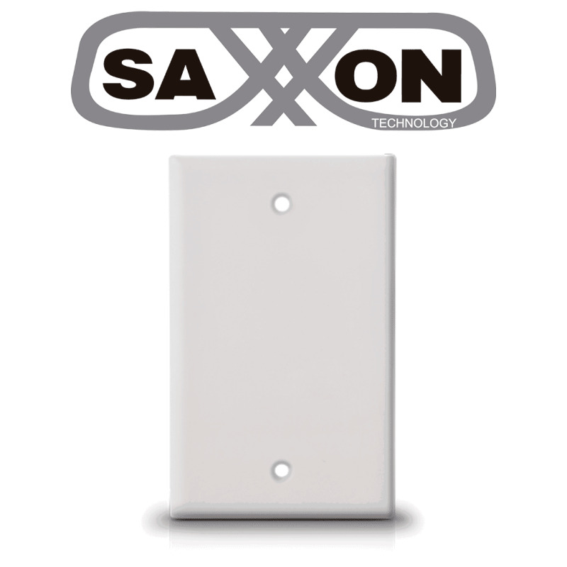 SAXXON A175 - Placa de pared ciega / Sin puertos / Color blanco
