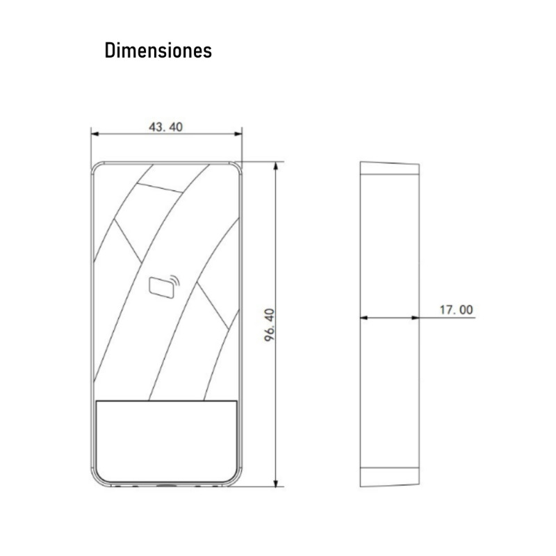 DAHUA ASR1200E-D - Lectora de tarjetas  ID 125 Khz / Para exteriores / IP66 / Conexion  Wiegand o  RS485 / Indicador de luz y sonido #AccesoProfesional image 2