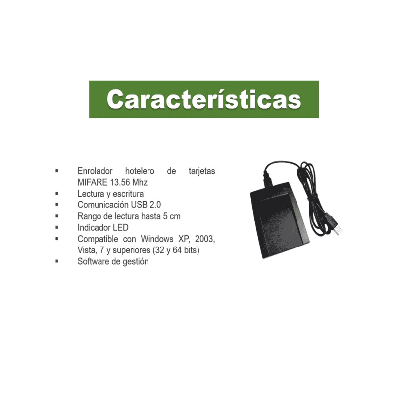 ZKTECO CR60W - Enrolador de Tarjetas Mifare Cardissuer / Conectividad  USB para Registrar Huespedes en Soluciónes Hoteleras image 3