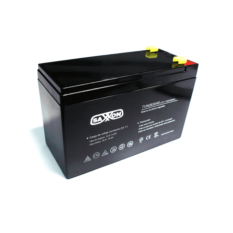 SAXXON CBAT7AH - Bateria de respaldo de 12 volts libre de mantenimiento y facil instalacion / 7 AH/ compatible DSC/ CCTV/ Acceso image 2