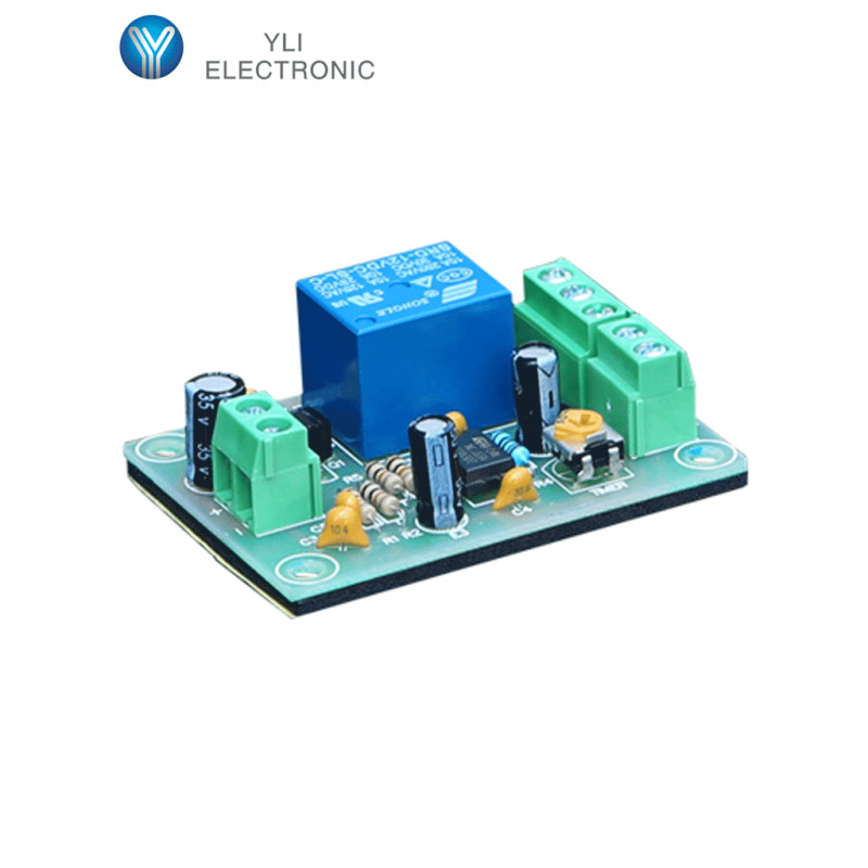 YLI PCB505 - Modulo de retardo de tiempo / Salidas  NC y no / Conexión de botón / Voltaje 12 VDC / Ajustable 1 a 30 segundos