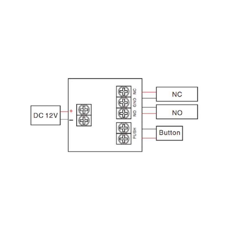 YLI PCB505 - Modulo de retardo de tiempo / Salidas  NC y no / Conexión de botón / Voltaje 12 VDC / Ajustable 1 a 30 segundos image 5