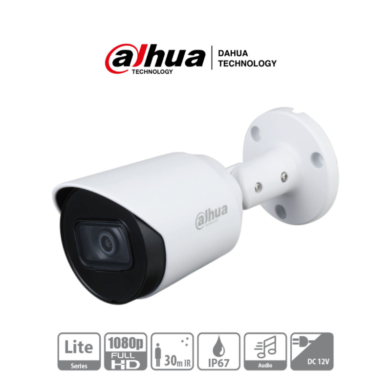 DAHUA HFW1200T-A - Camara Bullet HDCVI 1080p/ Microfono Integrado/ 103 Grados de Apertura/ Lente 2.8 mm/ IR 30 Mts/ IP67/ Metalica/ DWDR/ BLC /HLC/  image 2