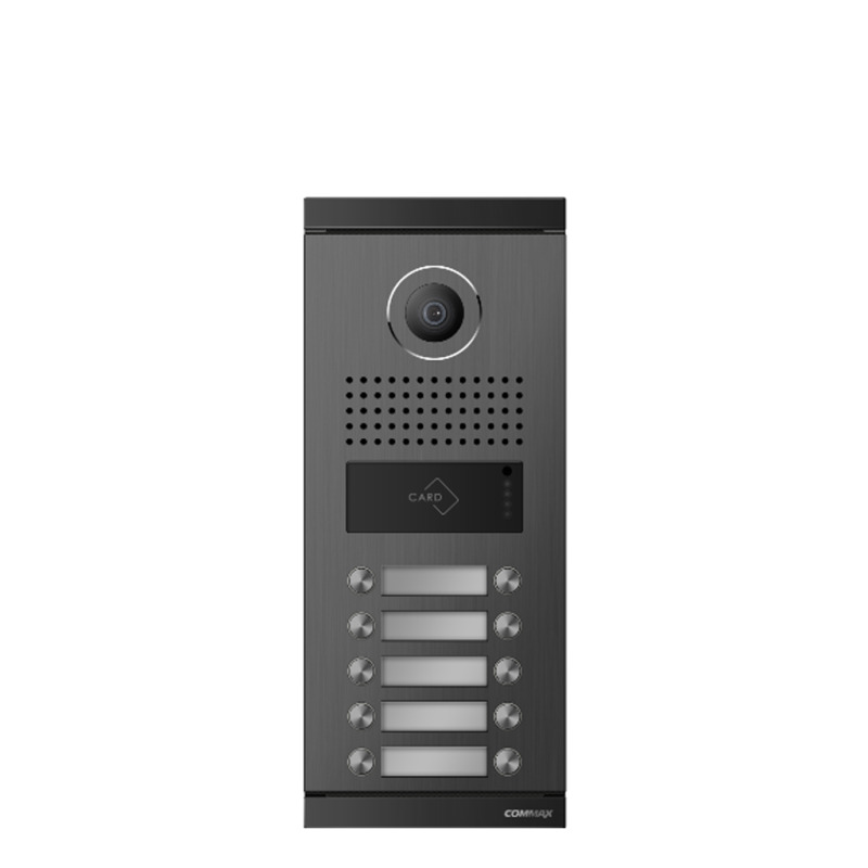 COMMAX DRC10MLRF1 - Frente de calle para 10 apartamentos compatible con monitores  Commax, conexión directa a 4 hilos al monitor sin distribuidores, salidas NO y NC para apertura de puerta con tarjeta mifare o desde monitor image 2