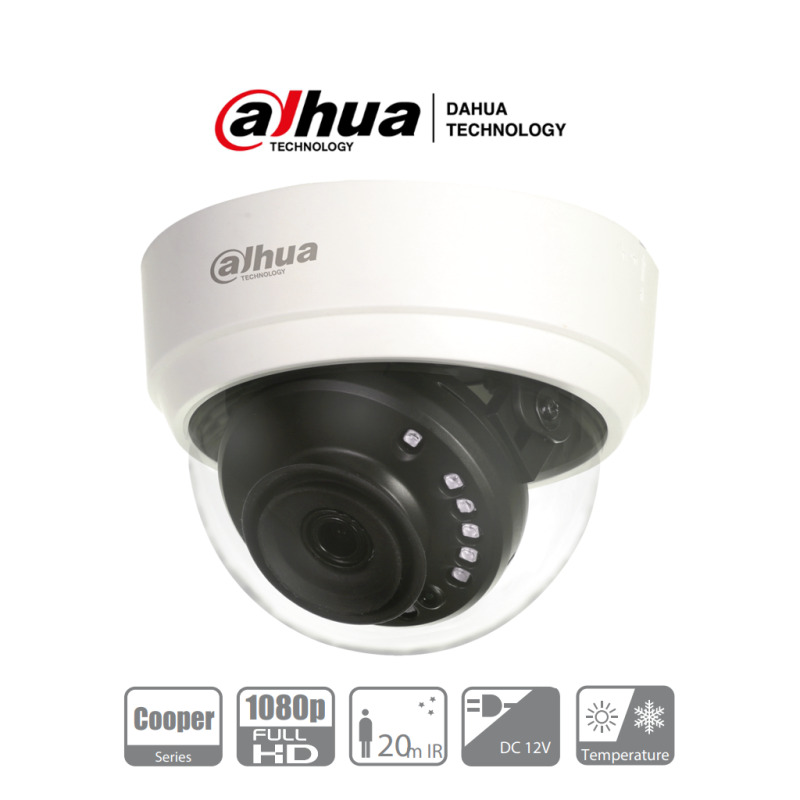 DAHUA COOPER D1A2128 - Camara Domo HDCVI 1080p/ 103 Grados de Apertura/  Lente de 2.8 mm/ IR 20 Mts/ Uso Interior/ TVI AHD Y CVBS image 3