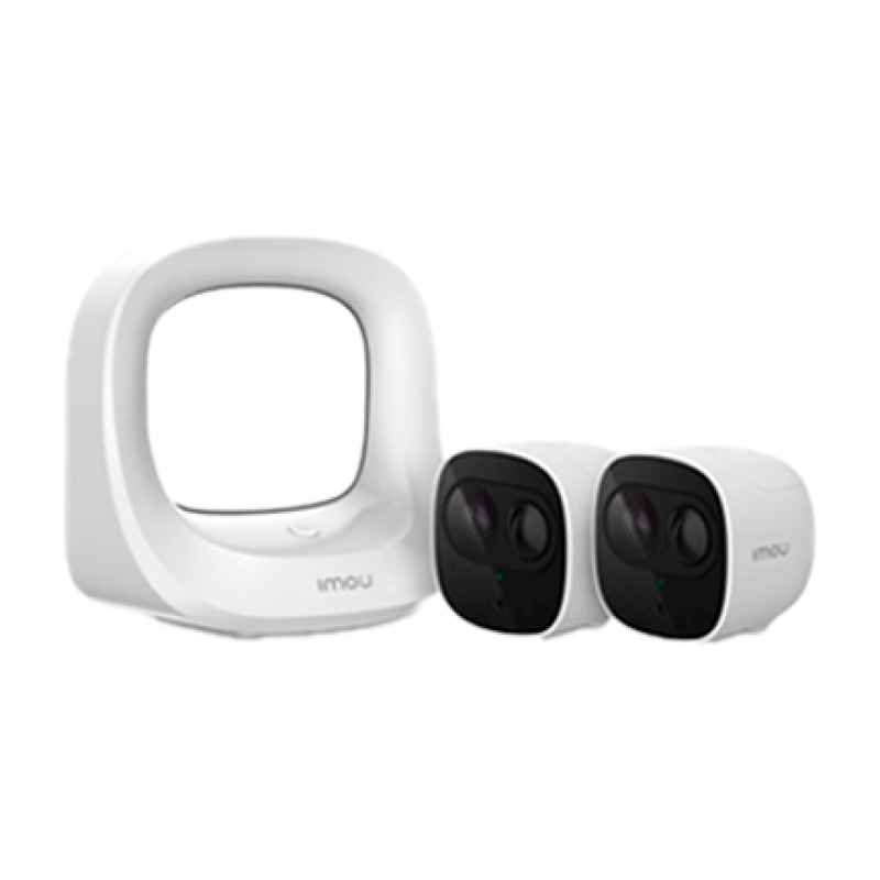 IMOU CELLPROKIT2 – 2 Cámaras 100% Libres de Cables +Estación Base/ Batería Recargable/ 2 Megapíxeles/ Audio Dos Vías/ Detector PIR Integrado/ IR de 10 Metros/ Compatible con Alexa y Asistente de Google/ Almacenamiento en Estación Base/ Wifi/ image 2