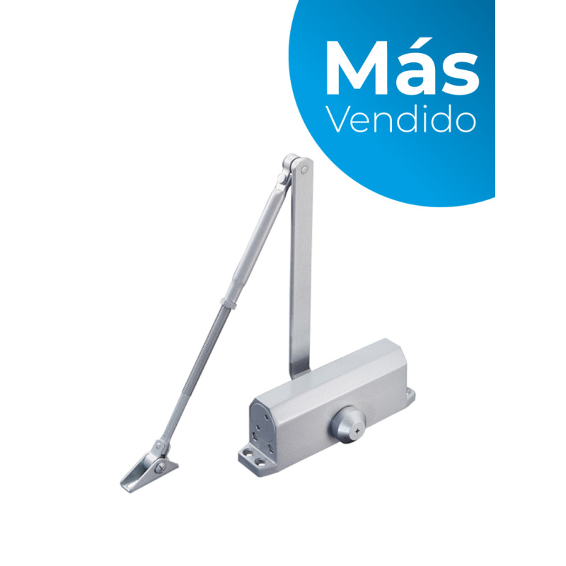 YLI YC832  - Brazo cierra puerta automático / Para puertas de 100 kg / Compatible con puertas de madera, vidrio, metal / Velocidad ajustable de cierre / Instalación izquierda o derecha 