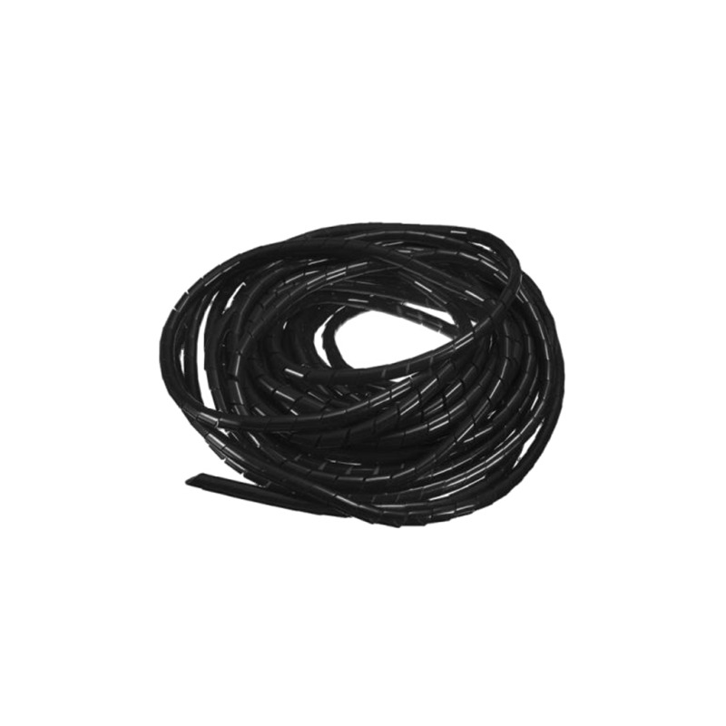 SBETECH SBEESPN6 - Organizador de cables / Espiral / Negro / 1/4" / 10 Metros / Rollo