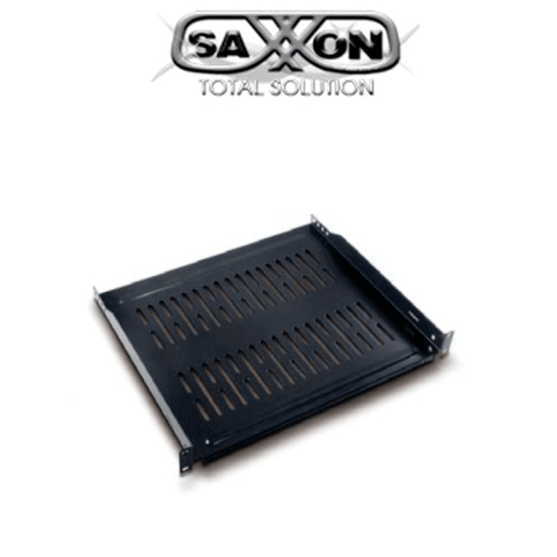 SAXXON 70140204- Charola ventilada para monitor/ Medidas 19 de ancho x 14 pulgadas de profundidad/ 2 UR/ Soporta 22 KG/ Acero 