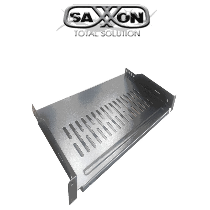 SAXXON 70140101- Charola ventilada para gabinete y rack/ Medidas de 19 pulgadas de ancho x 10 de profundidad/ 1 UR/ Soporta hasta 10 KG