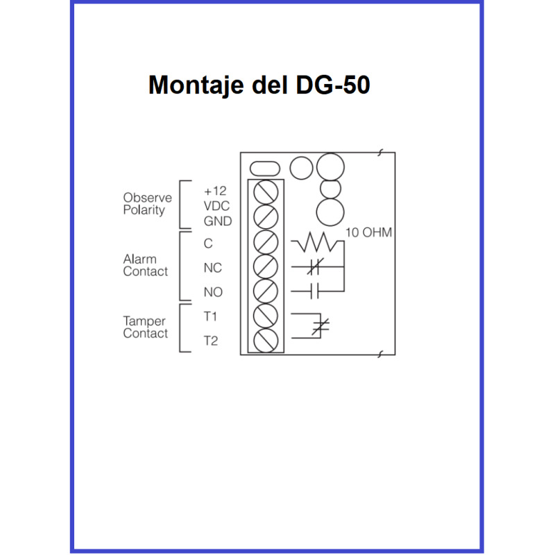 DSC DG50AU - Detector de Ruptura de Cristal Cableado  image 4