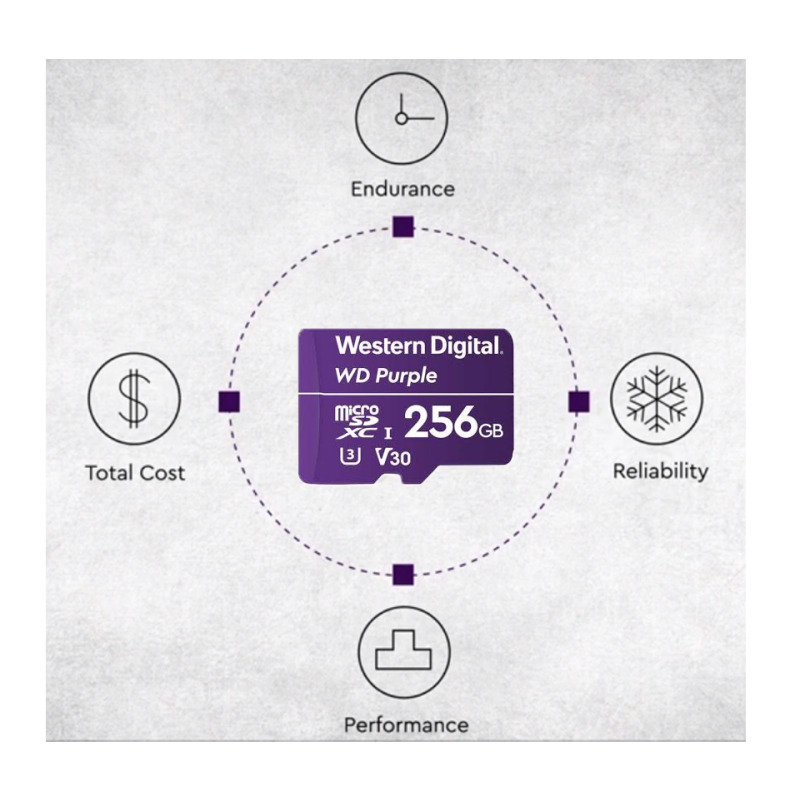 Memoria microSD de 256 GB PURPLE Especializada Para Videovigilancia 10 VECES MAYOR DURACIÓN 3 AÑOS DE GARANTIA image 7
