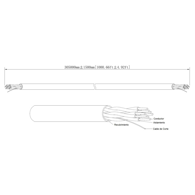 DAHUA PFM920I-5EUN - Bobina de Cable UTP Blanco 100% Cobre/ Categoria 5e/ 305 Metros/ CPR Eca/ Video y Redes/ Compatible con Alimentación PoE/ image 2