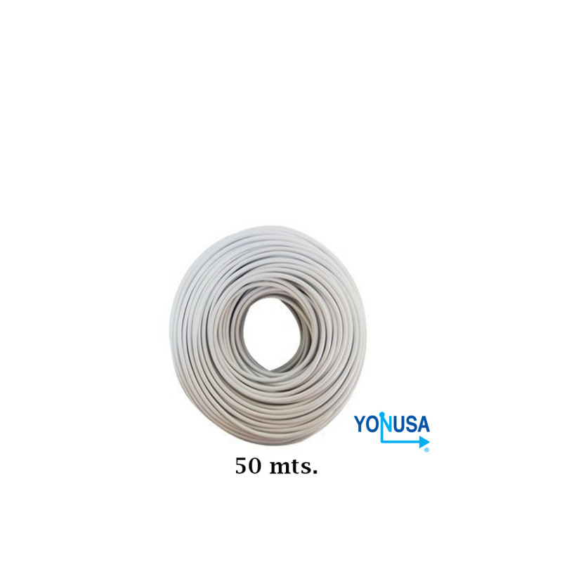 YONUSA CDA50 - Bobina de cable bujía con doble aislado de 50 mts para uso en cercas eléctricas con energizadores Yonusa/ calibre 22 AWG especial indicado para soportar de 10,000 a 12,000 V