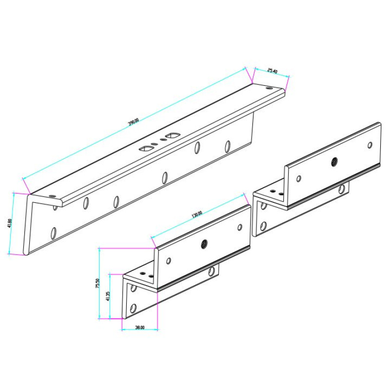 YLI MBK180NDZL - Soporte ZL para chapa magnética doble YM180NDLED/ 750 Lb de sujeción  image 2