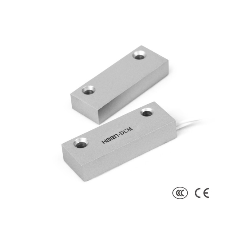 HORN HO03F - Contacto Magnético Alámbrico de Metal. Compatible Con DSC / RISCO / IHORN / Salida N.C.