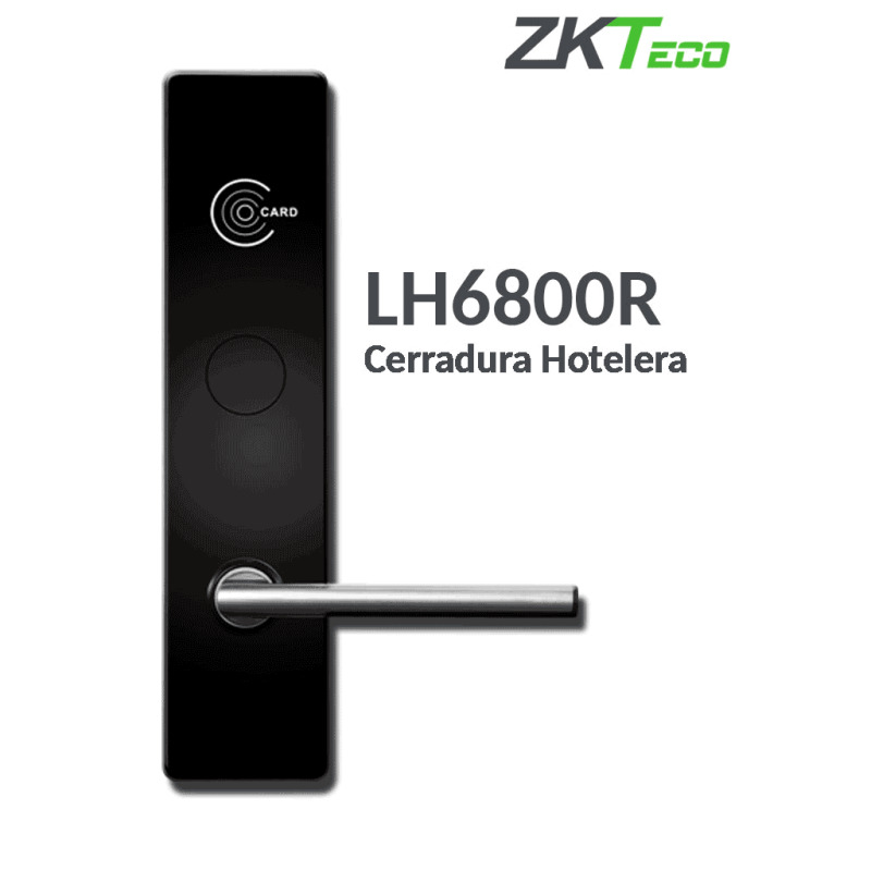 ZKTECO LH6800R- Cerradura derecha para hotel / MIFARE 13.56 Mhz / 35 a 45 mm grosor de puerta / Aleación de Zinc / 224 eventos  image 2