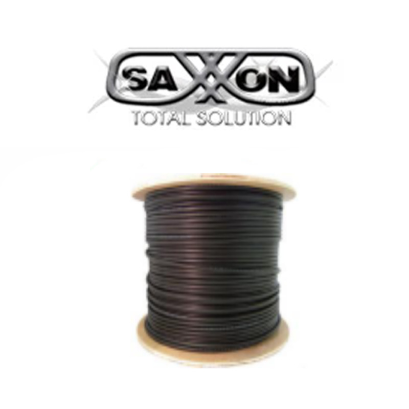 SAXXON OFTPCAT6COPEXT - Bobina de Cable FTP Cat6 100% Cobre/ 305 Metros/ Blindado/ Color Negro/ Uso Exterior/ Ideal para Cableado de Redes de Datos y Video/ Cert ISO9001/ UL / RoSH/ image 4