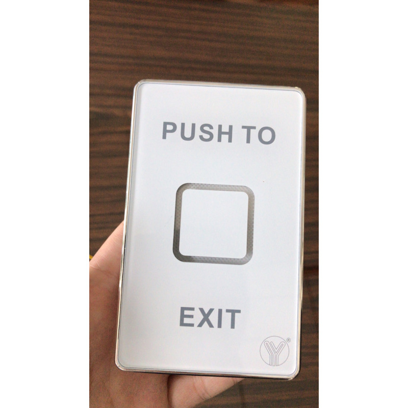 YLI TSK830NCLED - Botón de salida touch con luz LED acabo elegante en cristal templado salidas NO y NC/  No requiere caja de instalación, 12 VDC image 4