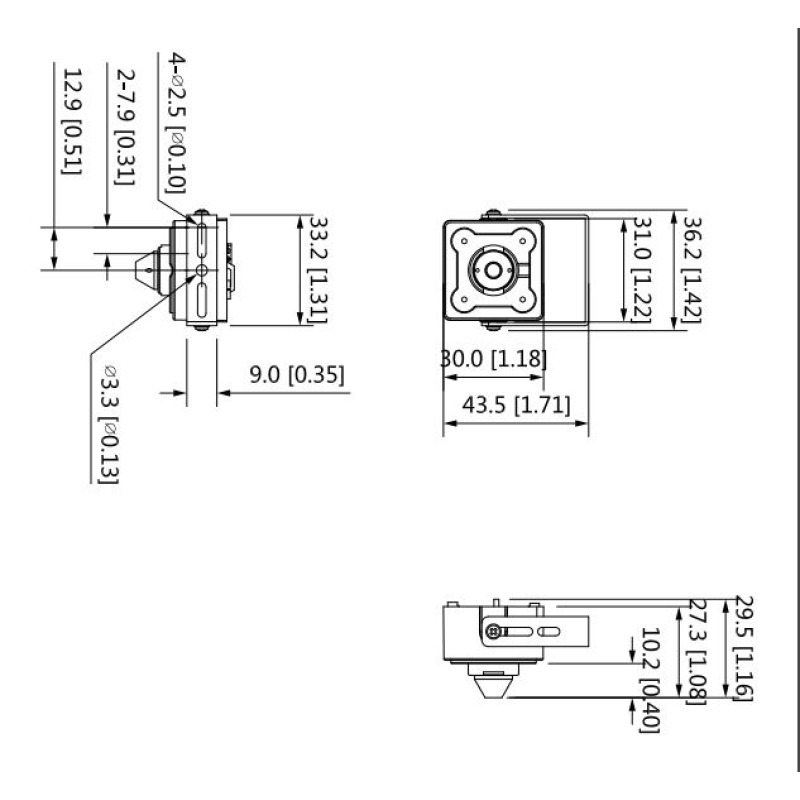 DAHUA HAC-HUM3201B-P - Camara HDCVI Pinhole 1080p/2 Megapíxeles/ Lente de 2.8 MM/ 103 Grados de Apertura/ 1 Entrada de Audio/ WDR/ BLC/ HLC/ Starlight/  image 3