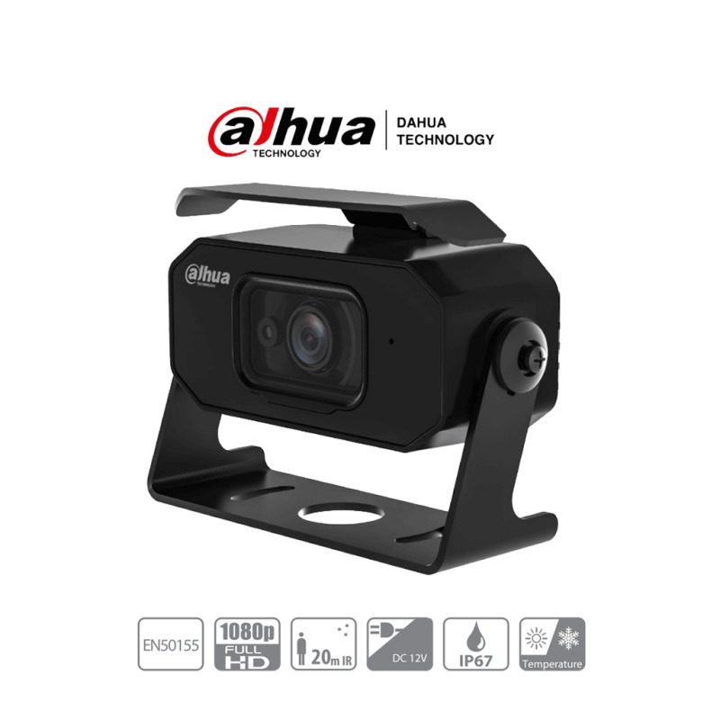 DAHUA HMW3200(2.1mm) - Cámara Cubo para DVR Móvil de 2 Megapixeles/ Lente de 2.1 mm/ 128 Grados de Apertura/ IR para 20 Mts/  A prueba de Choques/ IP67/ Microfono Integrado/