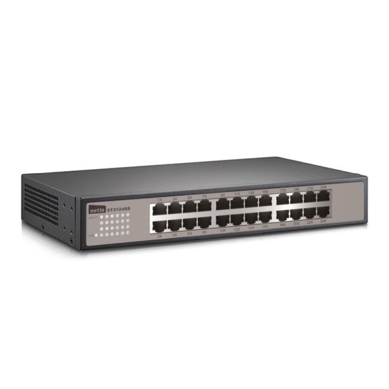 RACKMOUNT SWITCH NETIS 24 PUERTOS GIGABIT, MONTABLE RACK image 3