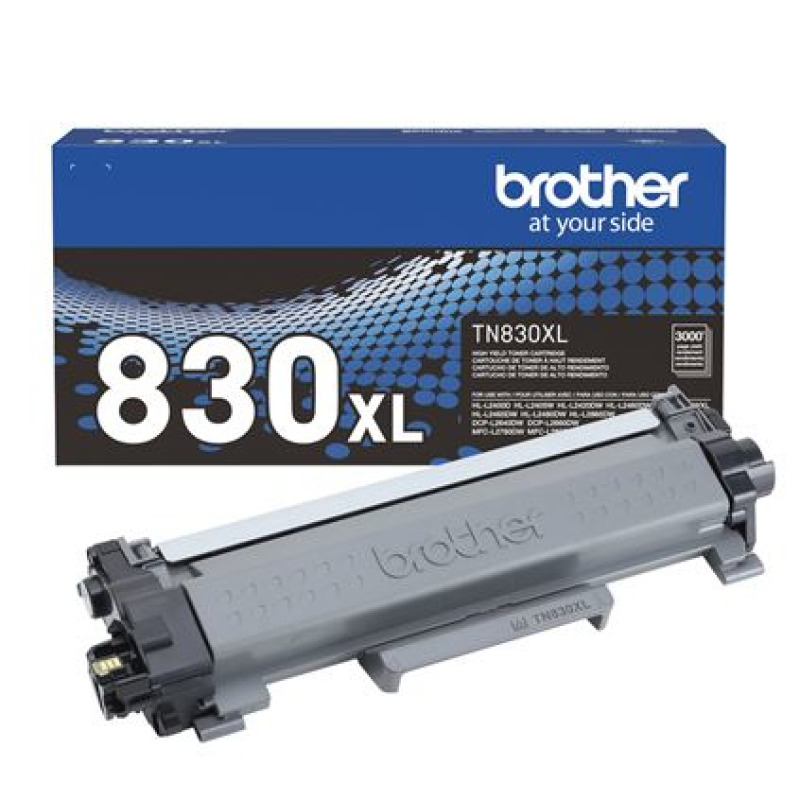 TONER BROTHER NEGRO TN830XL DE ALTO RENDIMIENTO 3,000 PAG PARA DCPL2660DW