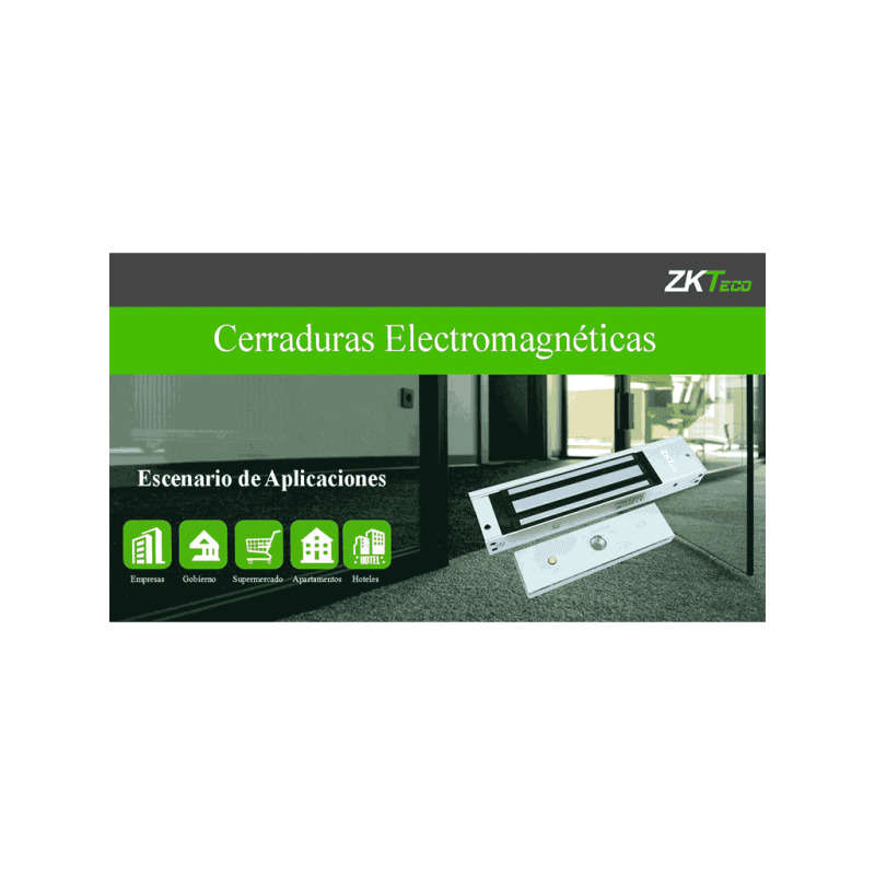 ZKTECO LMB120U - Soporte en U para montaje en puerta de vidrio sin marco, compatible con contrachapa magnética Modelo LM120 clave  ZKT0850001 image 11