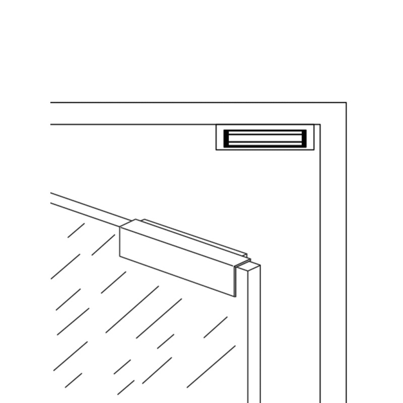 ZKTECO LMB200U - Soporte en U para instalación de contrachapa magnética en puertas de vidrio sin marco compatible con cerradura magnética con Modelo LM200LED clave ZKT0850002 image 8