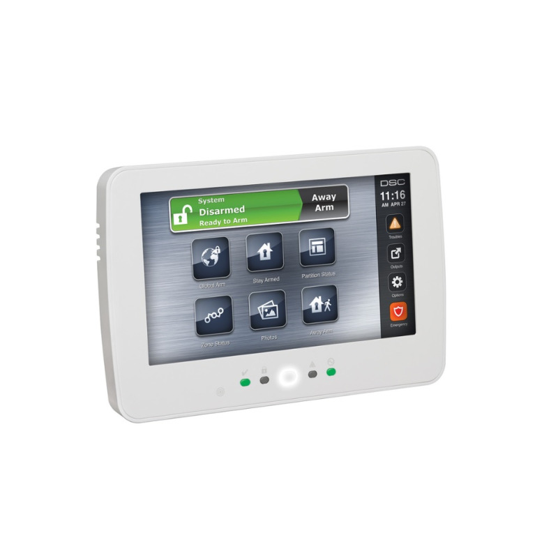DSC HS2TCHPRO - Teclado Cableado de Pantalla Táctil de 7’’  admite 248 zonas compatible con panel PRO  image 2