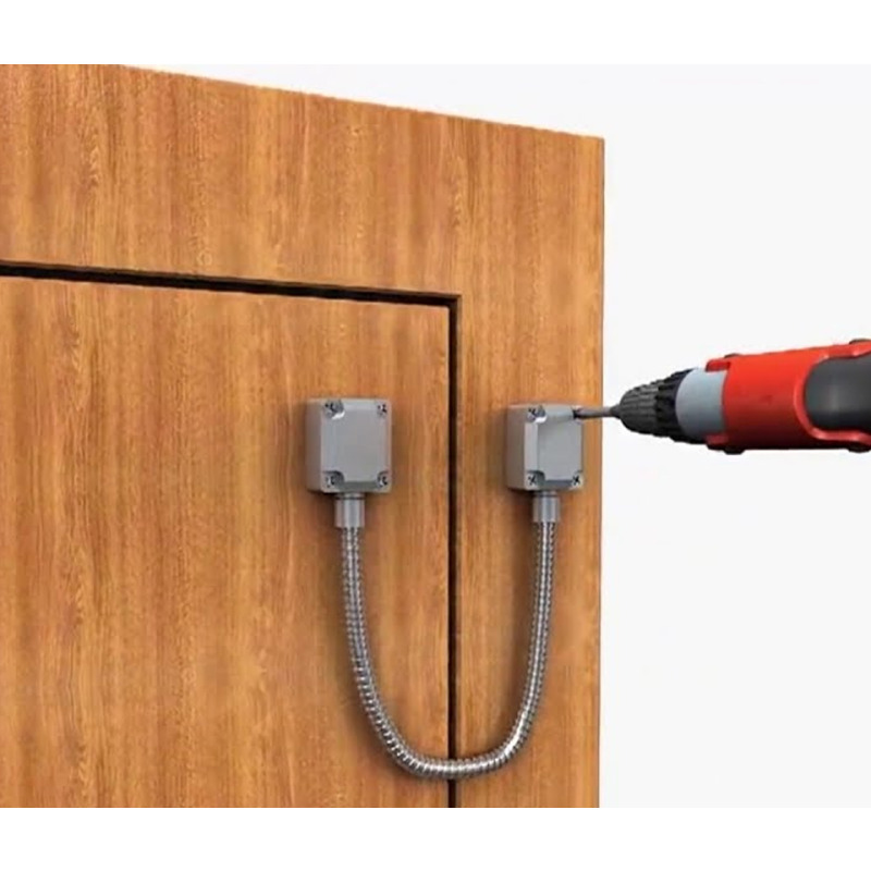 YLI DLK401 - Lazo de puerta para proteccion de cableado en instalacion de chapa magnetica, cerradura, boton o control de acceso en general image 4