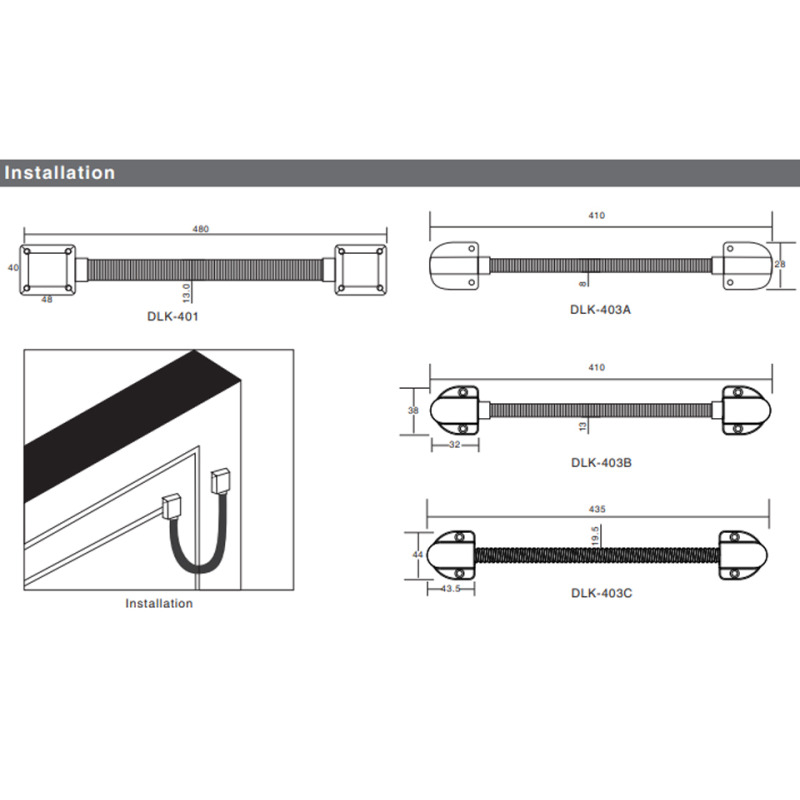 YLI DLK401 - Lazo de puerta para proteccion de cableado en instalacion de chapa magnetica, cerradura, boton o control de acceso en general image 5
