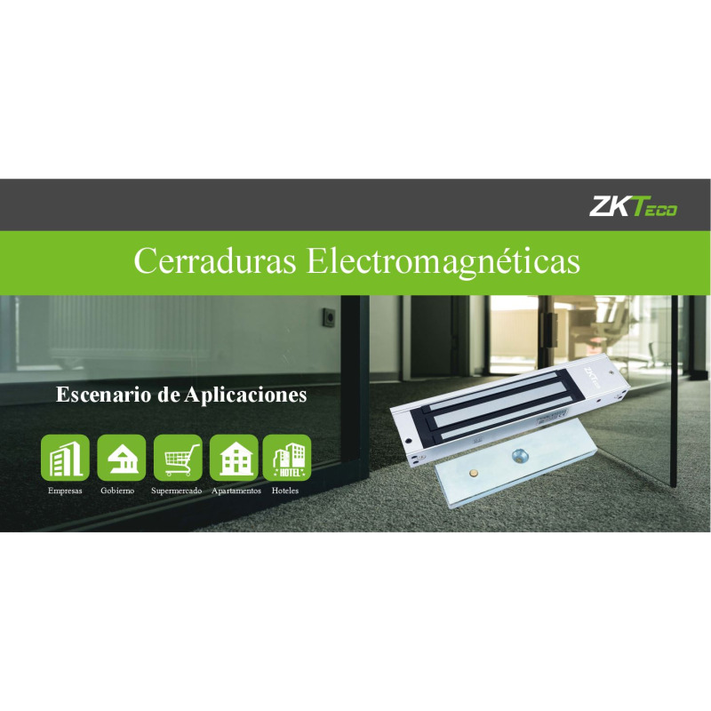 ZKTECO LM200LEDPAK - Paquete de contrachapa magnética con indicador LED de 200 kg, cuenta con entradas para conexión de sensor de puerta , voltaje de 12VDC incluye soporte LM200ZL en ZL para instalación image 7