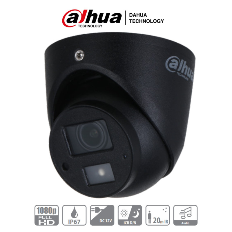 DAHUA HAC-HDW3200G-M28 - Camara Mini Domo de 2 Megapixeles/ Especial para DVR Movil/ Lente de 2.8mm/ 101 Grados de Apertura/ IR de 20 Mts/ Microfono Integrado/ A Prueba de Choques/ IP67/