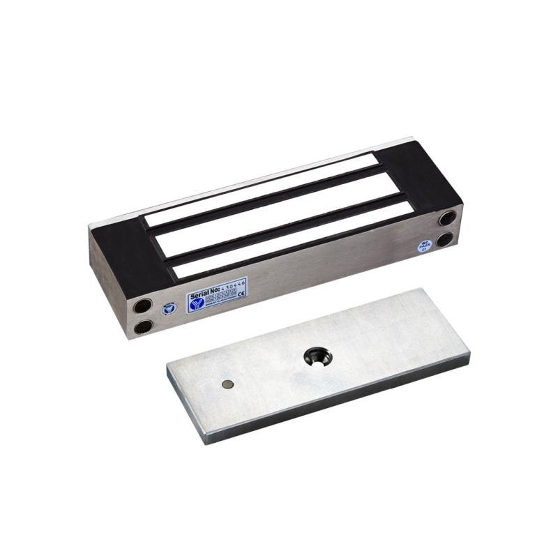 YLI YM500NW - Cerradura Magnética para exterior IP68 / Fuerza de Sujeción 500Kg /1200Lb / Voltaje Dual 12v / Puertas de madera, vidrio, metálica