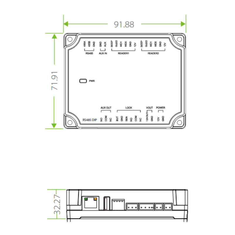 ZKTECO DM10 -  Expansor para Panel de Control de Acceso C2-260 ZKT0720004 para Aumentar 1 Puerta por medio de RS485 / Agregando el Expansor DM10 puedes Aumentar y Controlar hasta 8 Puertas / Cuenta con Comunicación Wiegand /  image 9