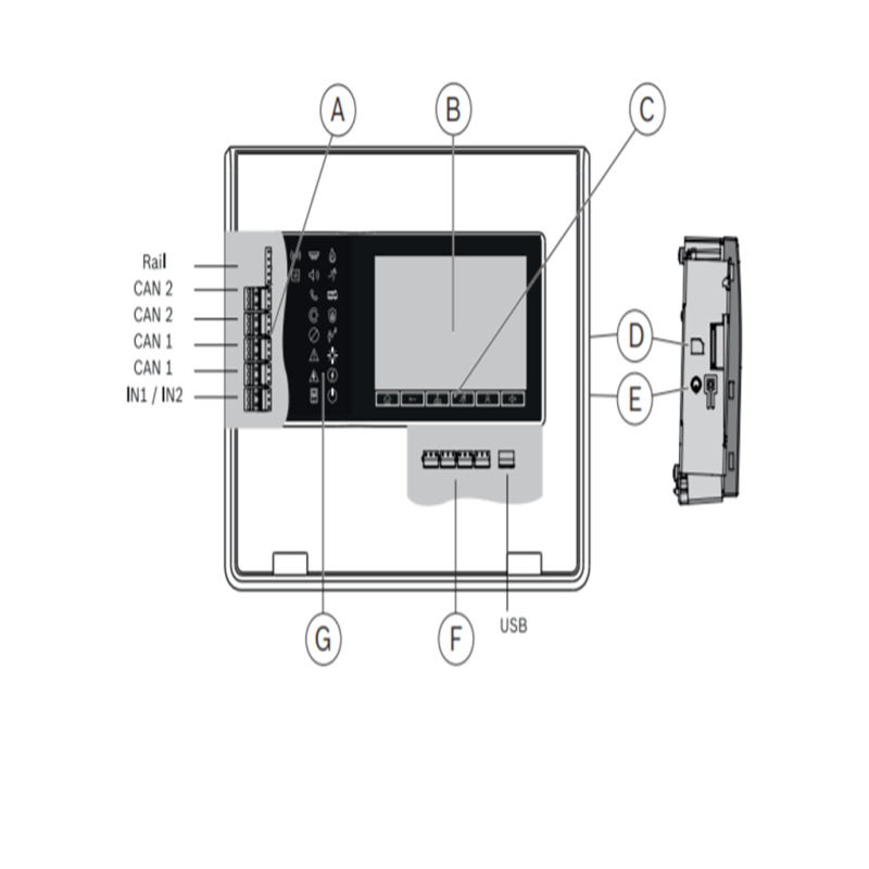 BOSCH F_FPE8000FMR- TECLADO REMOTO PARA PANEL AVENAR 2000 Y 8000 image 4