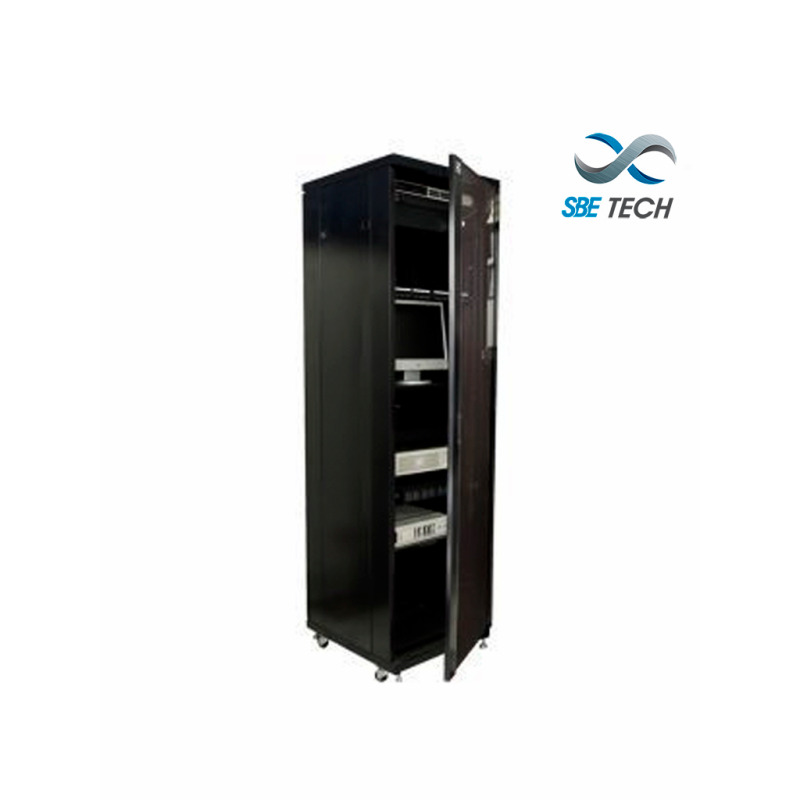 SBETECH SBE-GNL42URP600NL - Gabinete de Piso / 42 UR / Puerta de cristal / profundidad 600 mm