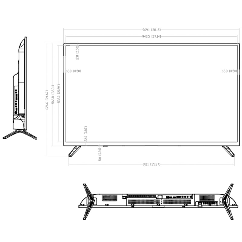 DAHUA LM43-F200 - Pantalla de 43 pulgadas/ Profesional para CCTV/ FHD/ Ideal para trabajar 24/7/  VGA/ HDMI/ Altavoces Integrados/ Brillo de 330 CD/ 8MS/  #SMBMonitoreo image 4